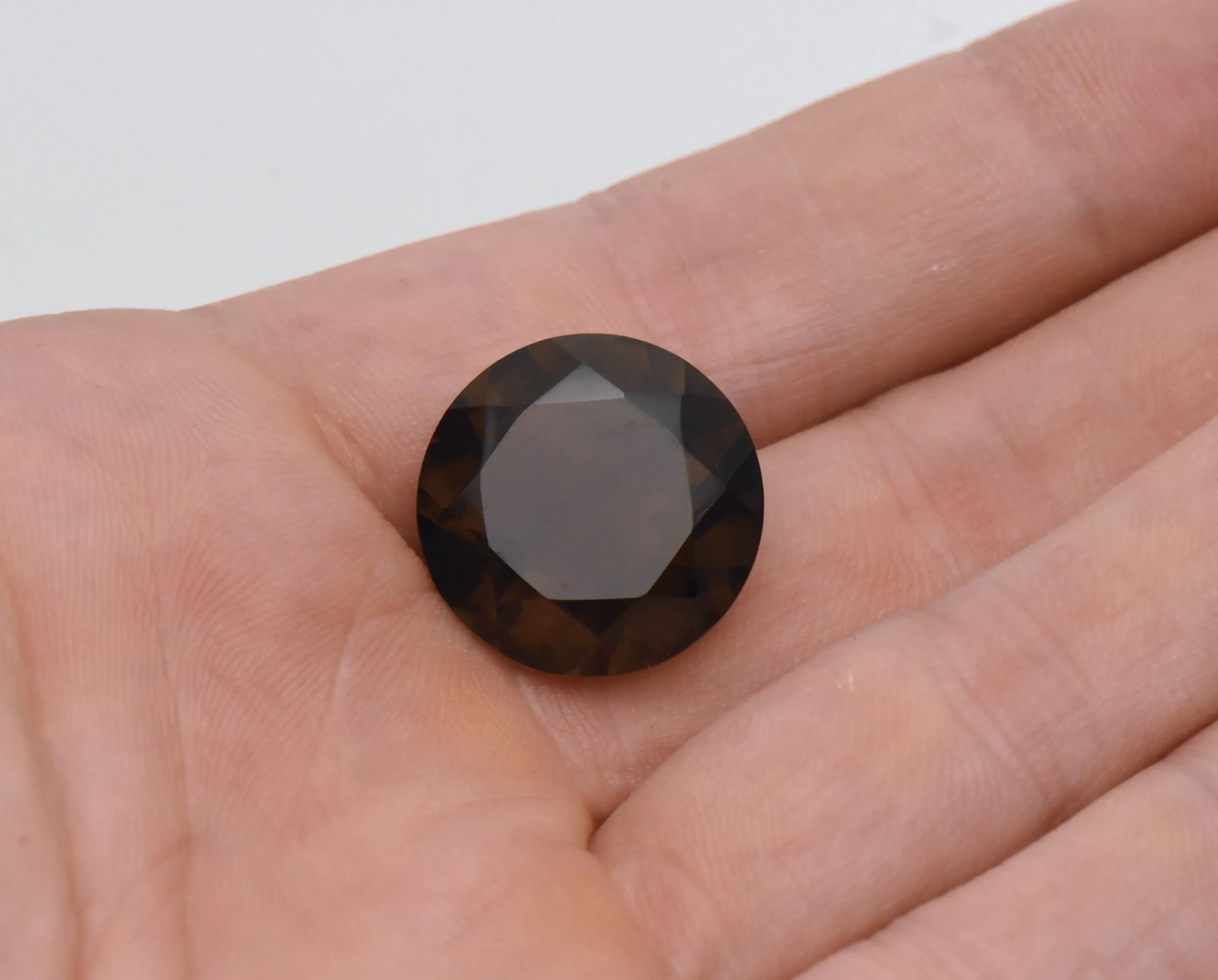 Round Cut Smoky Quartz Loose Gemstone - 20ct