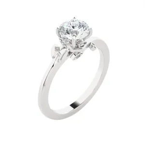 Round Lab Grown Diamond Solitaire Engagement Ring