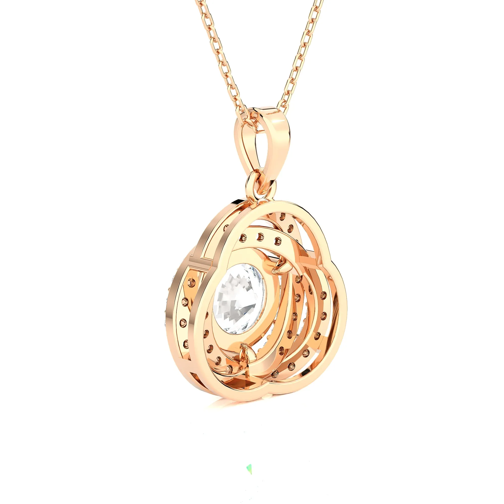 Round Lab Grown Diamond Solitaire Pendant