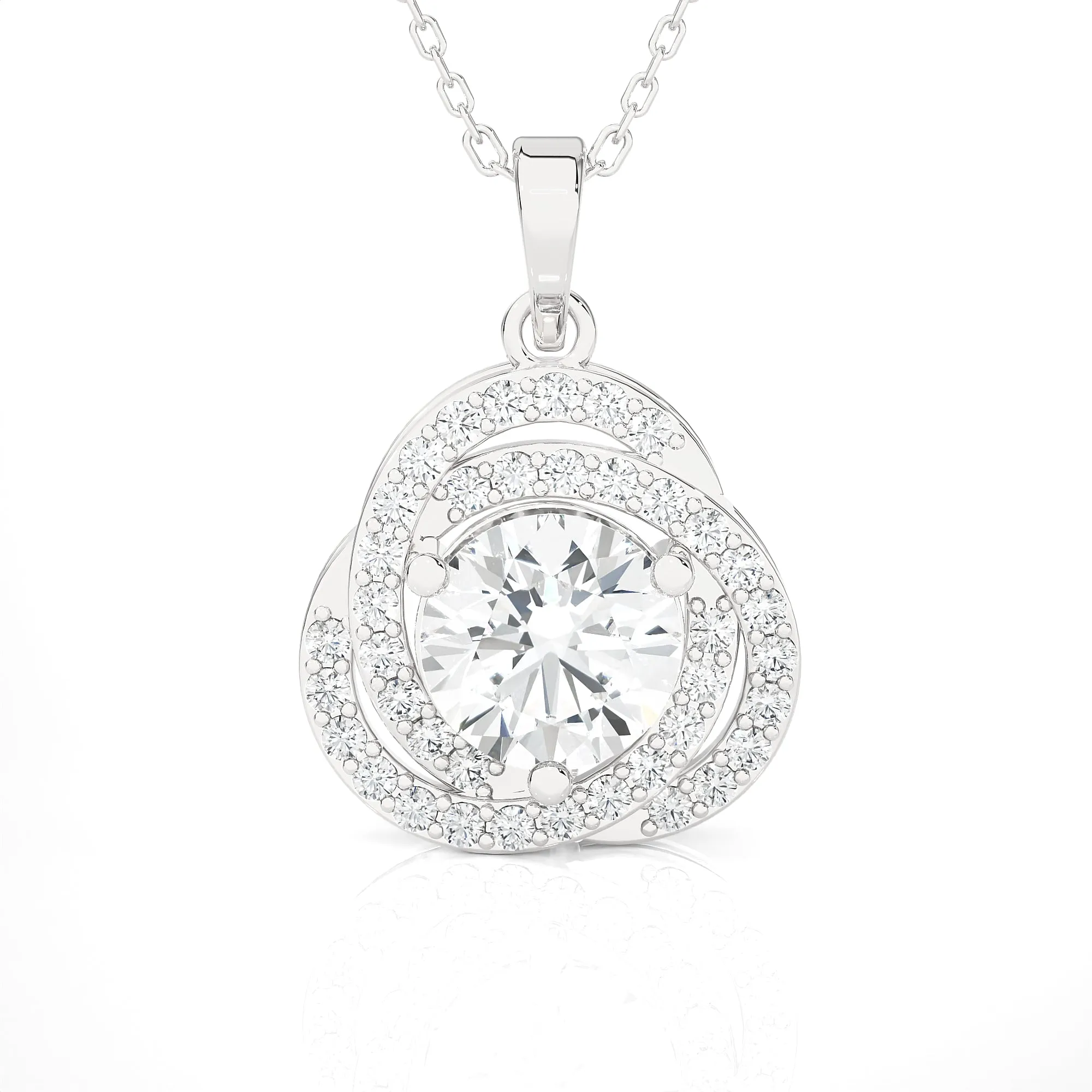 Round Lab Grown Diamond Solitaire Pendant