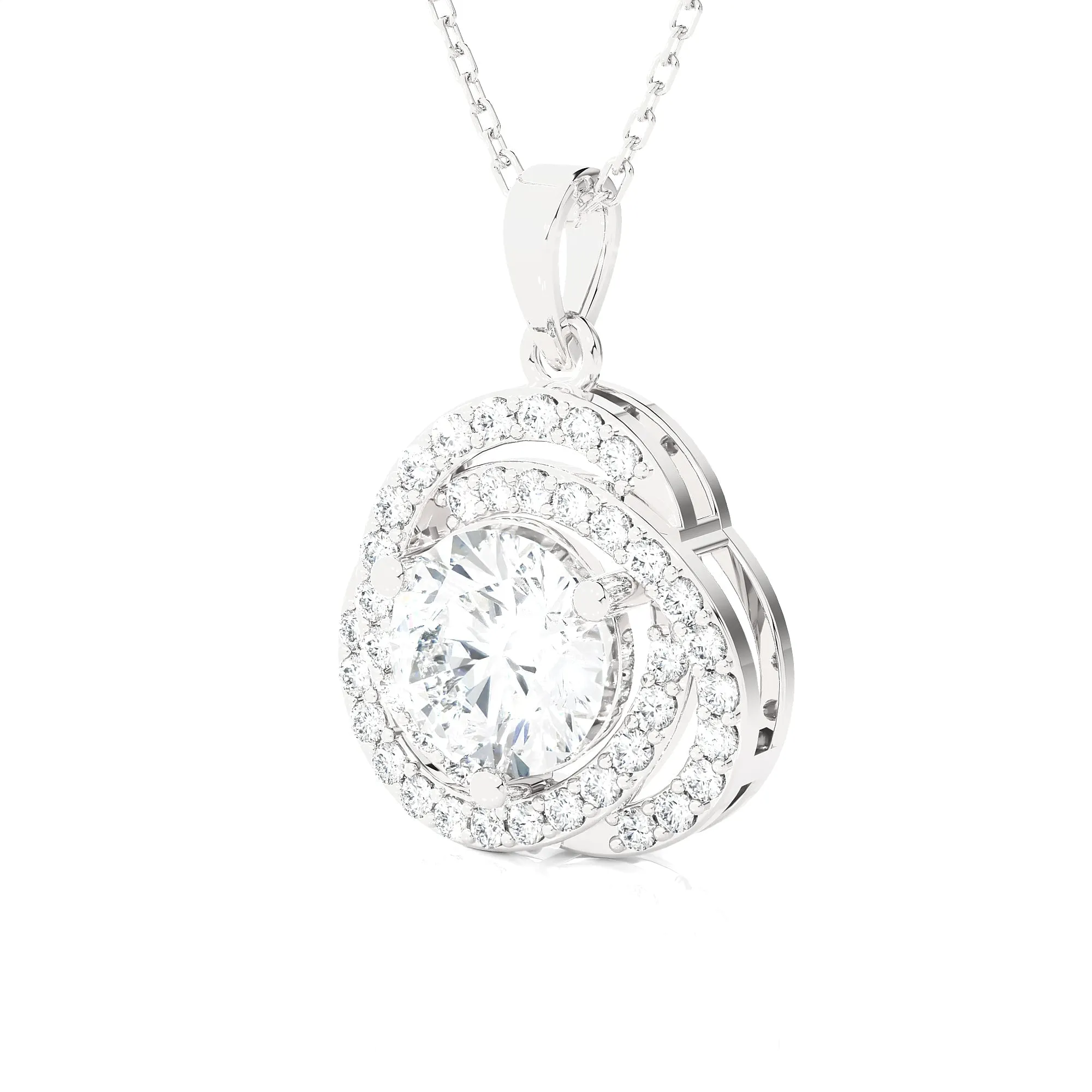 Round Lab Grown Diamond Solitaire Pendant