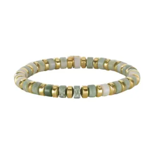 Rustic Cuff Regan Stone Beaded Amazonite