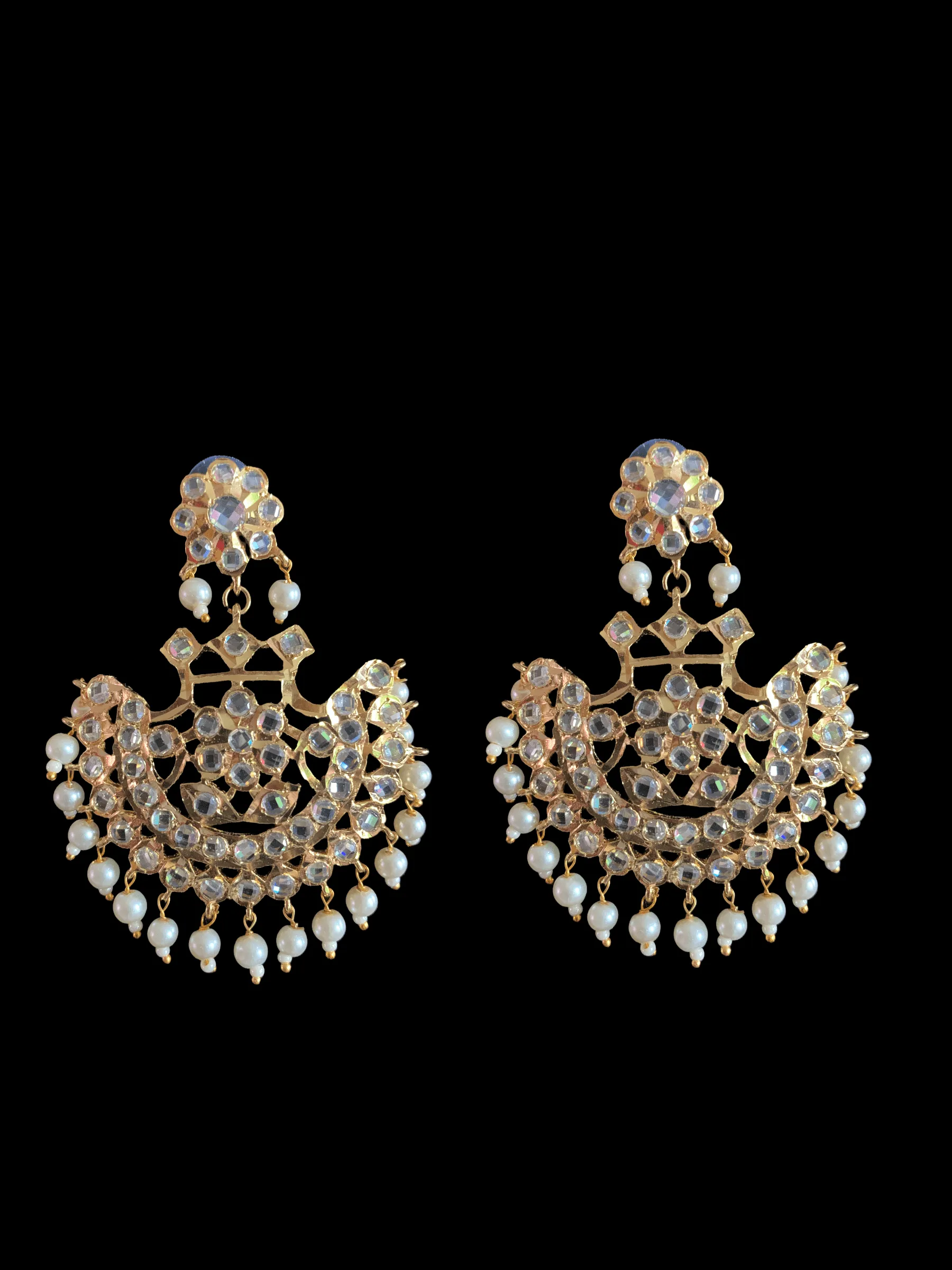 Saha chandbali tika in shell pearls ( SHIPS IN 4 WEEKS  )