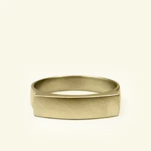 SALE! Large Bridge White 14k Gold Wedding Band by Carla Caruso