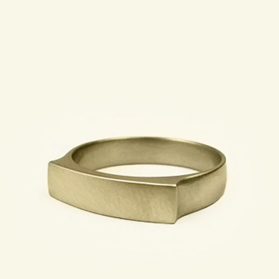 SALE! Large Bridge White 14k Gold Wedding Band by Carla Caruso