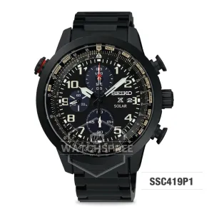 Seiko Prospex Sky Series Solar Chronograph Black Stainless Steel Band Watch SSC419P1 (LOCAL BUYERS ONLY)