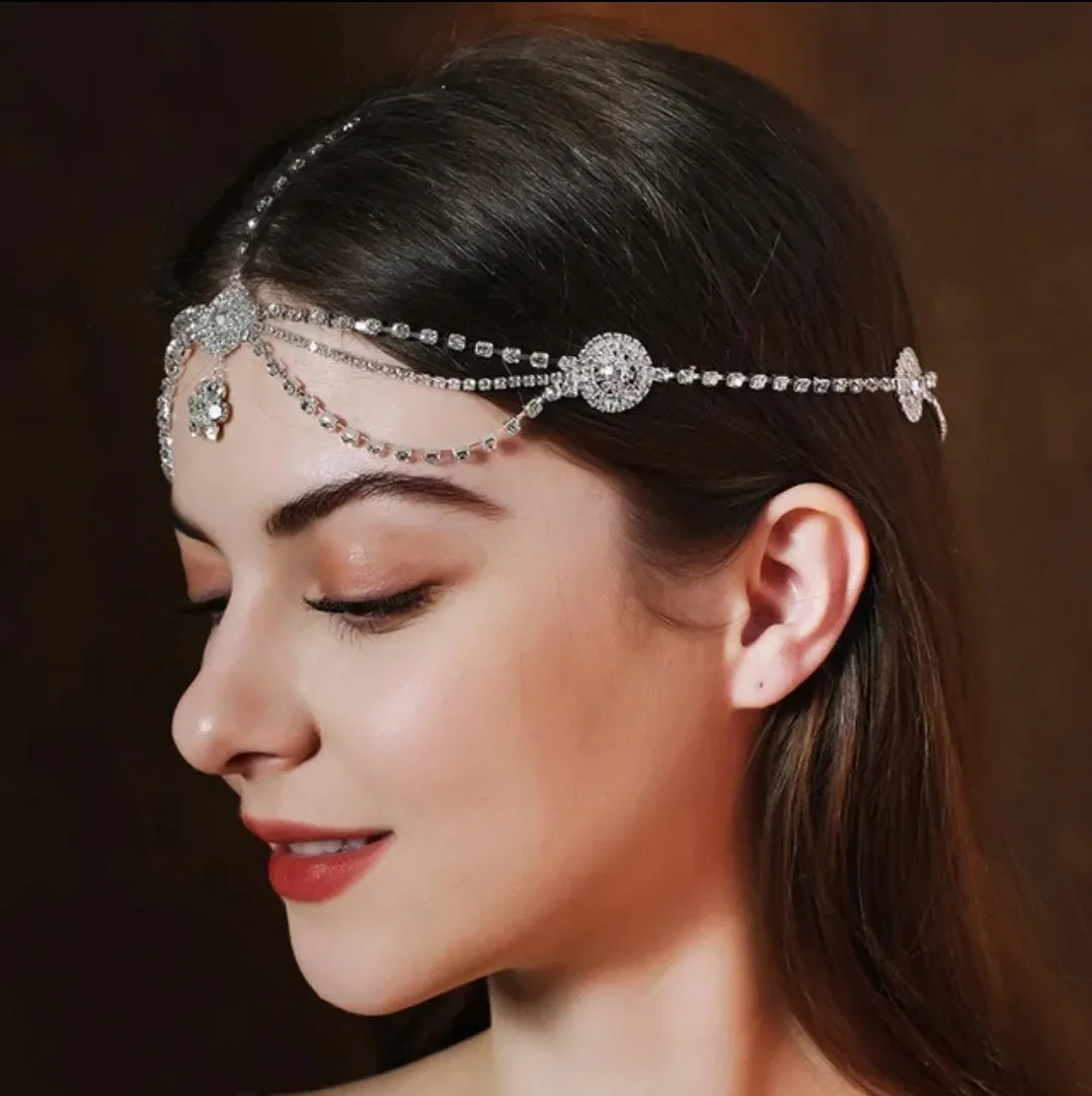 Silver Bohemian Headdress Princess Queen gift  Bridal Hair Peices