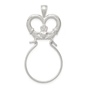 Silver Claddagh Design Charm Holder Pendant