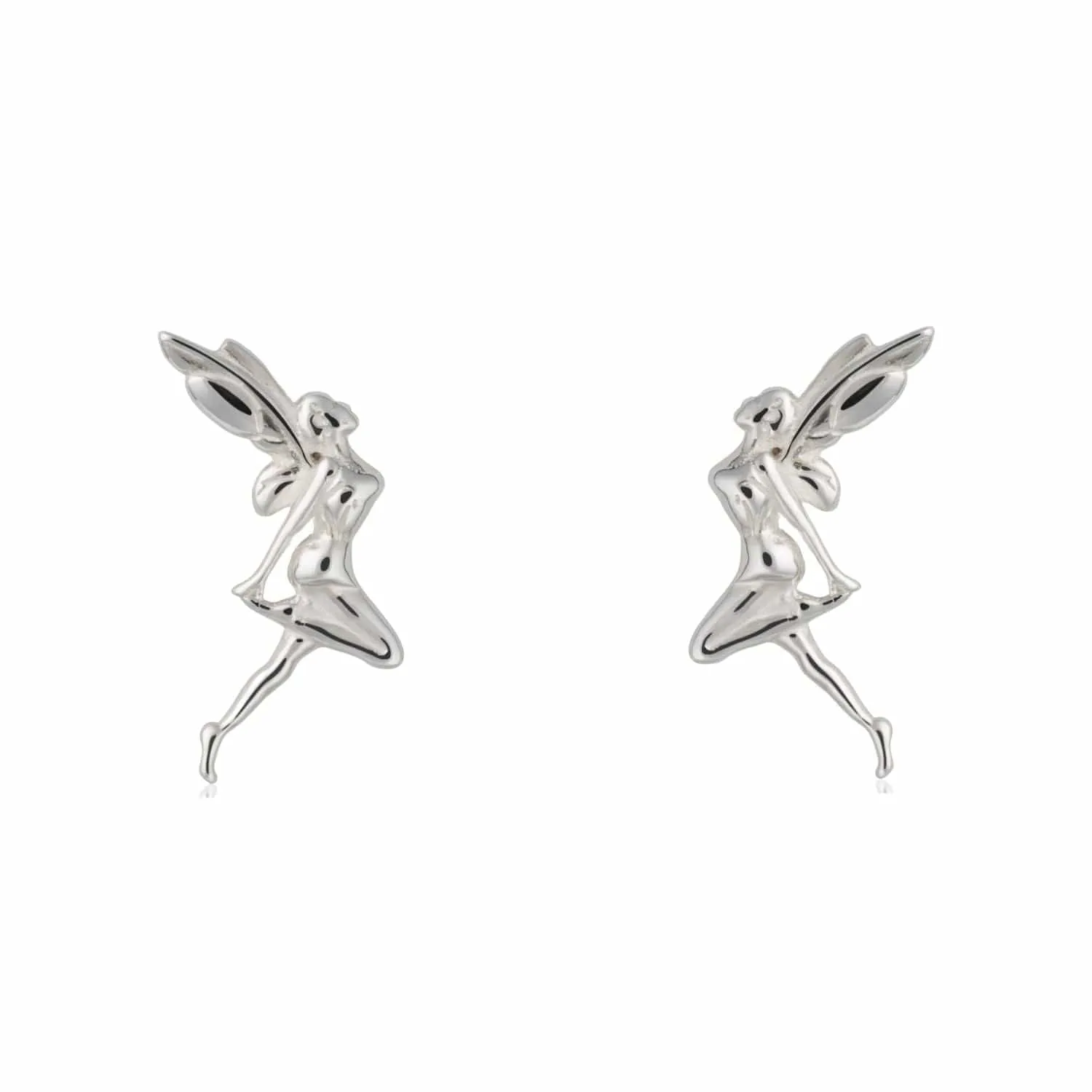 Silver Fairy Stud Earrings