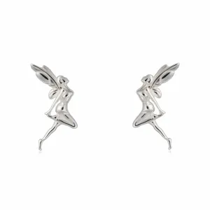 Silver Fairy Stud Earrings