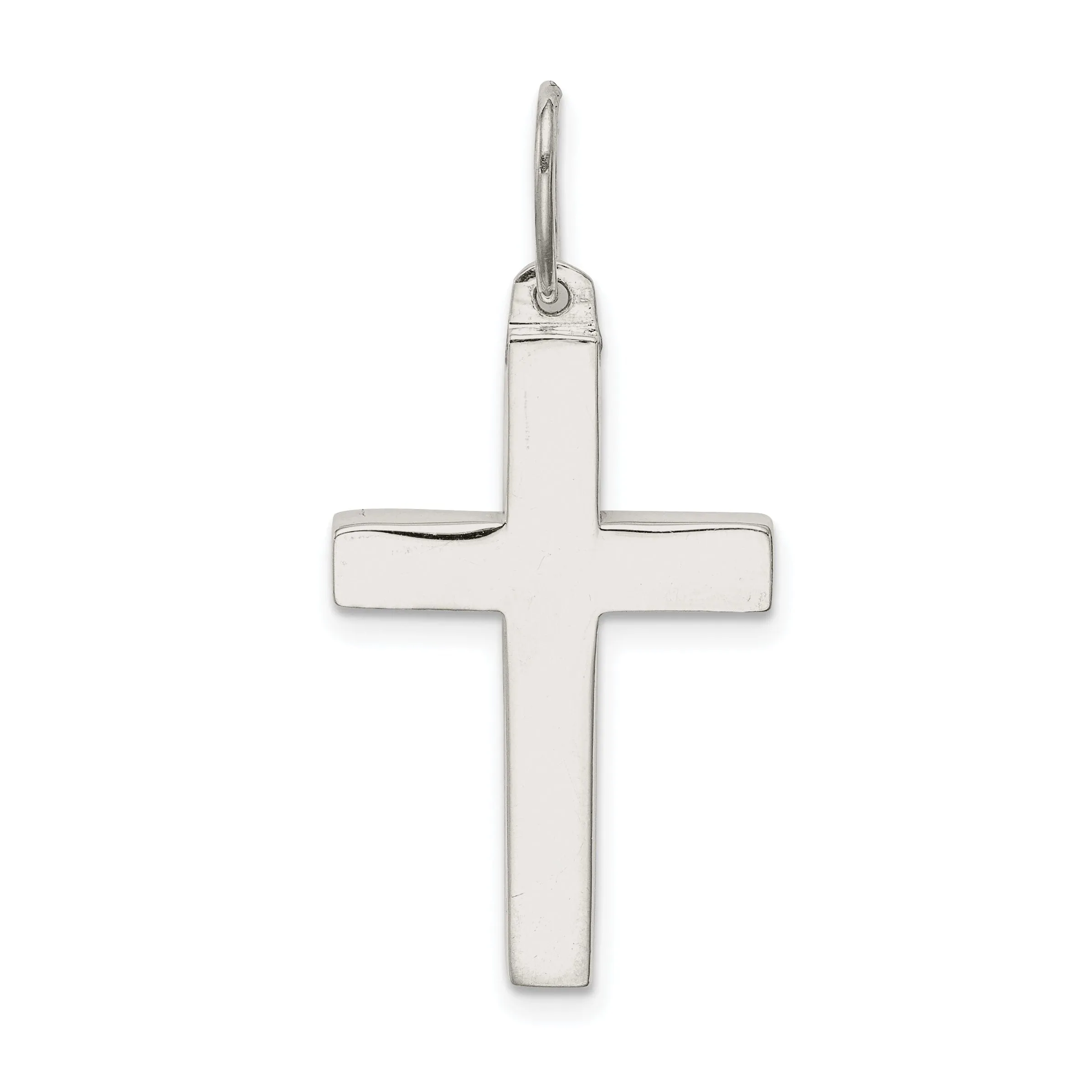 Silver Polished Finish Latin Cross Pendant