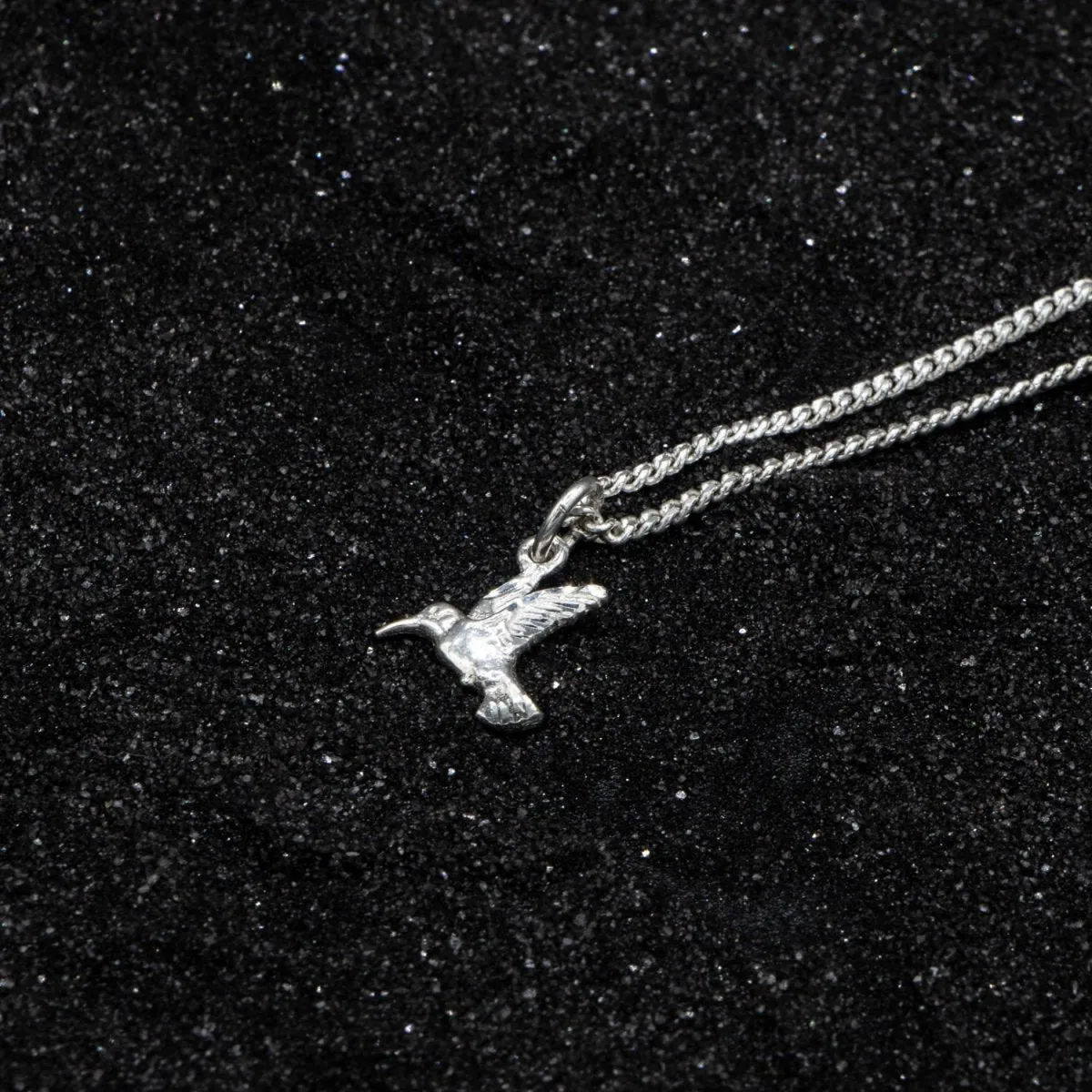 Small  Humming Bird Pendant with Chain