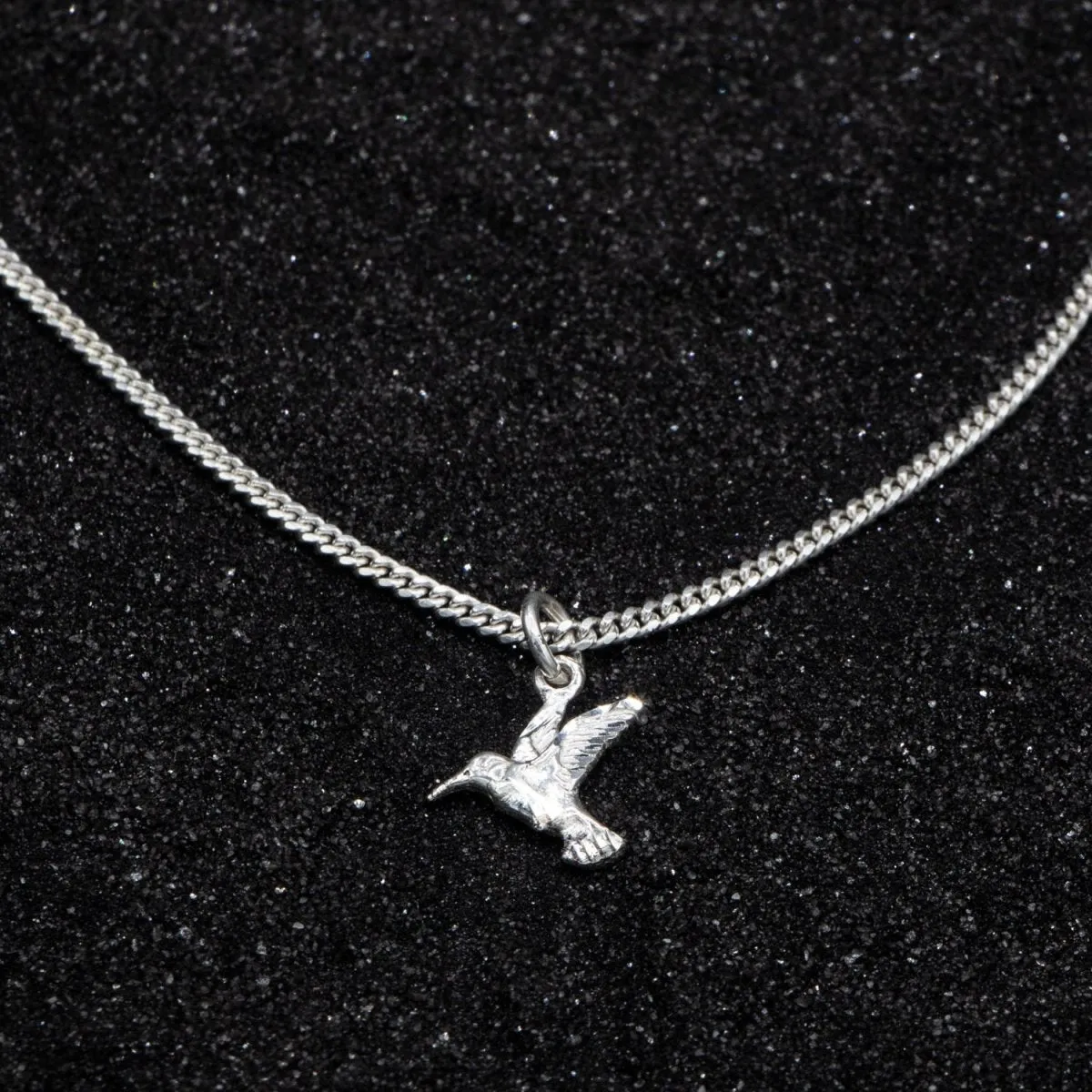 Small  Humming Bird Pendant with Chain