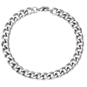 Stainless Steel Cuban Chain Hip Hop Style Bracelet