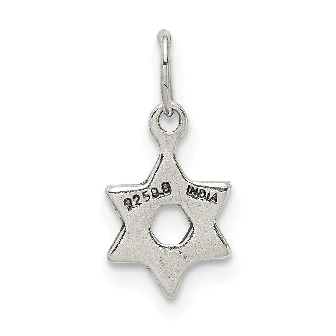 Sterling Silver Small Star of David Charm Pendant