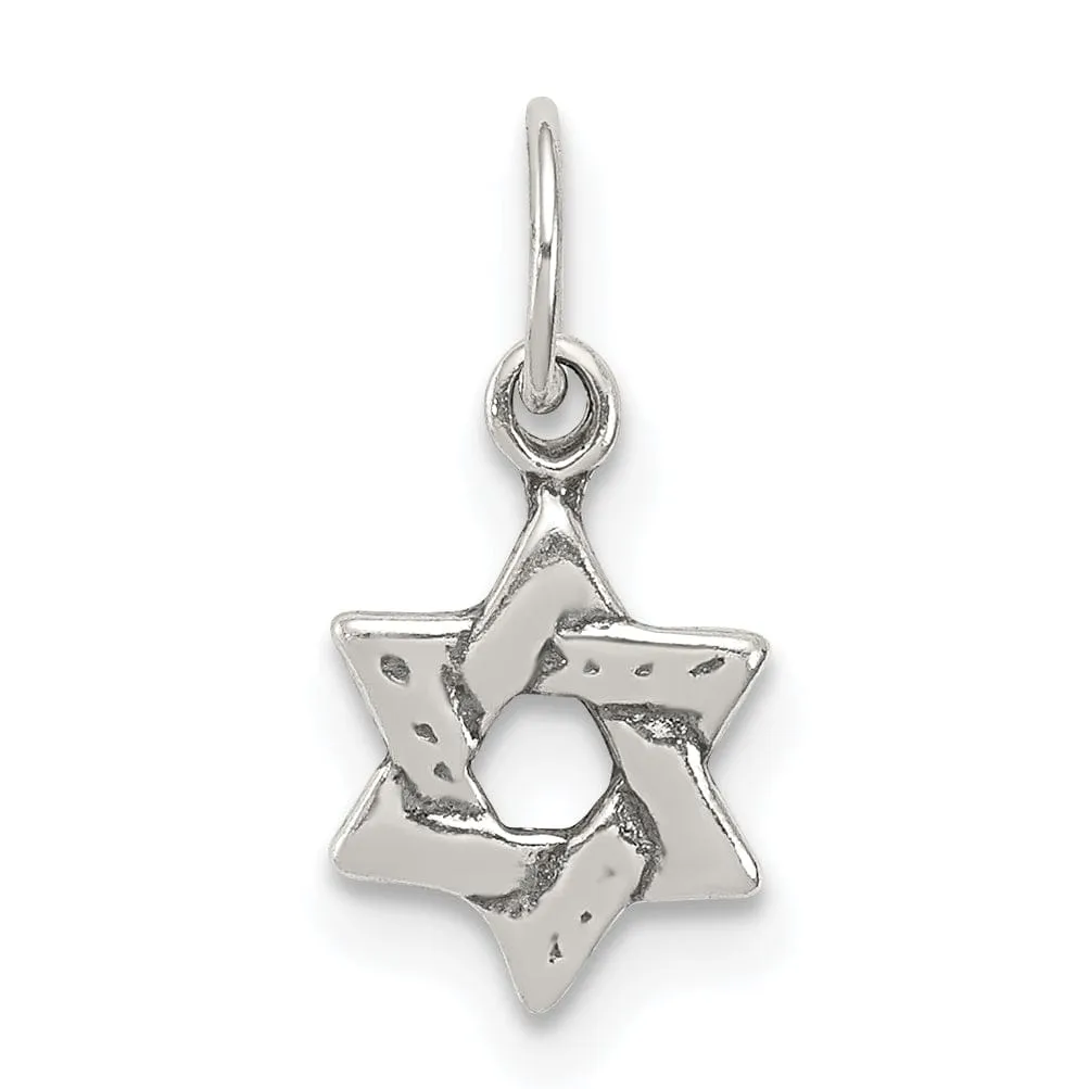 Sterling Silver Small Star of David Charm Pendant