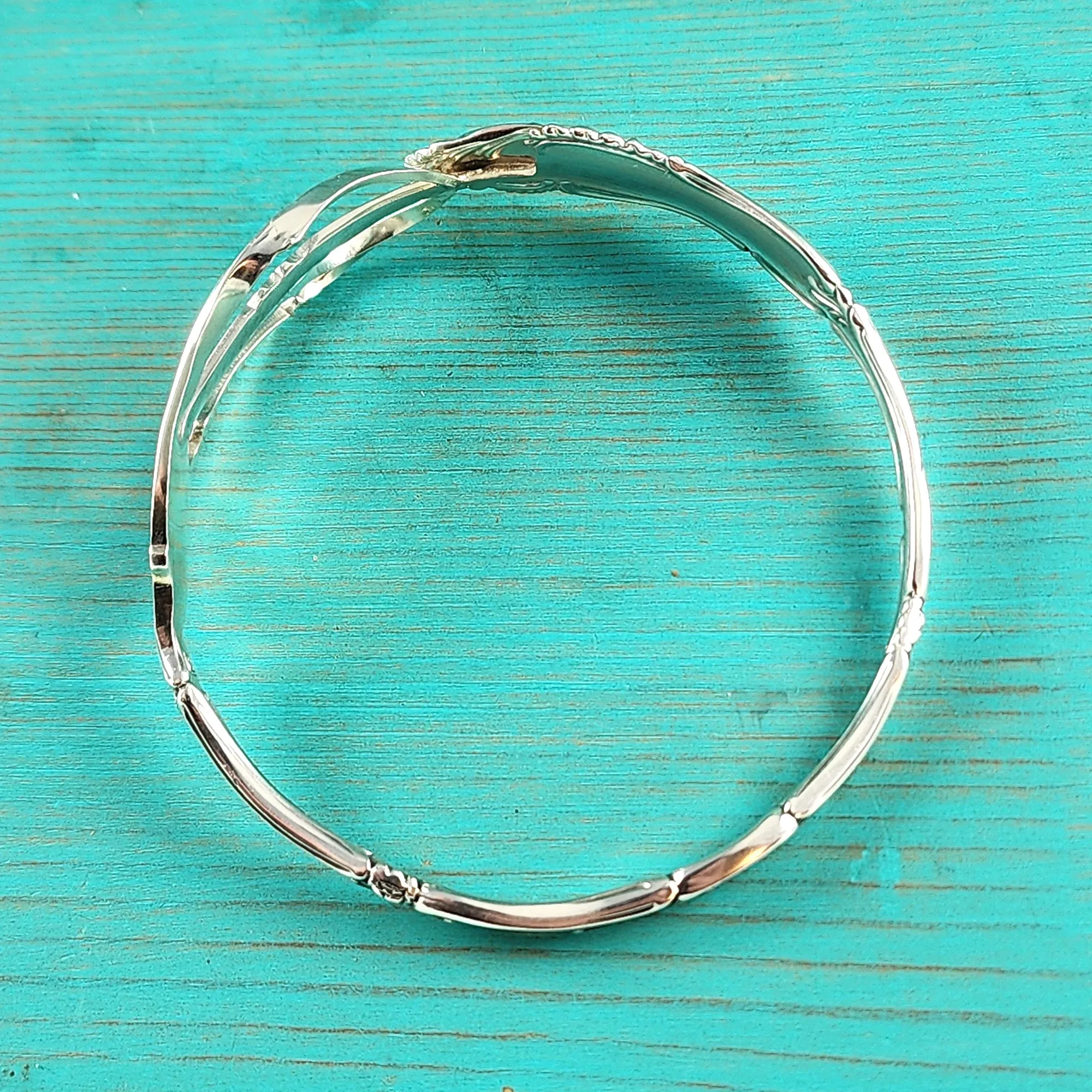 Sterling Silver Towle Old English Lettuce Serving Fork Bangle Bracelet