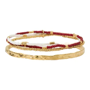 Sunshine Bracelet Stack - Burgundy