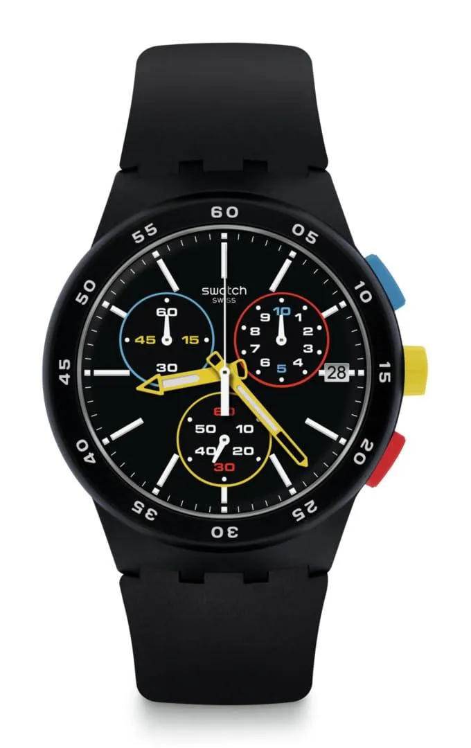 Swatch Black-One Quartz Watch