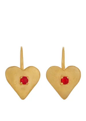 Sweetheart Earrings in Gold