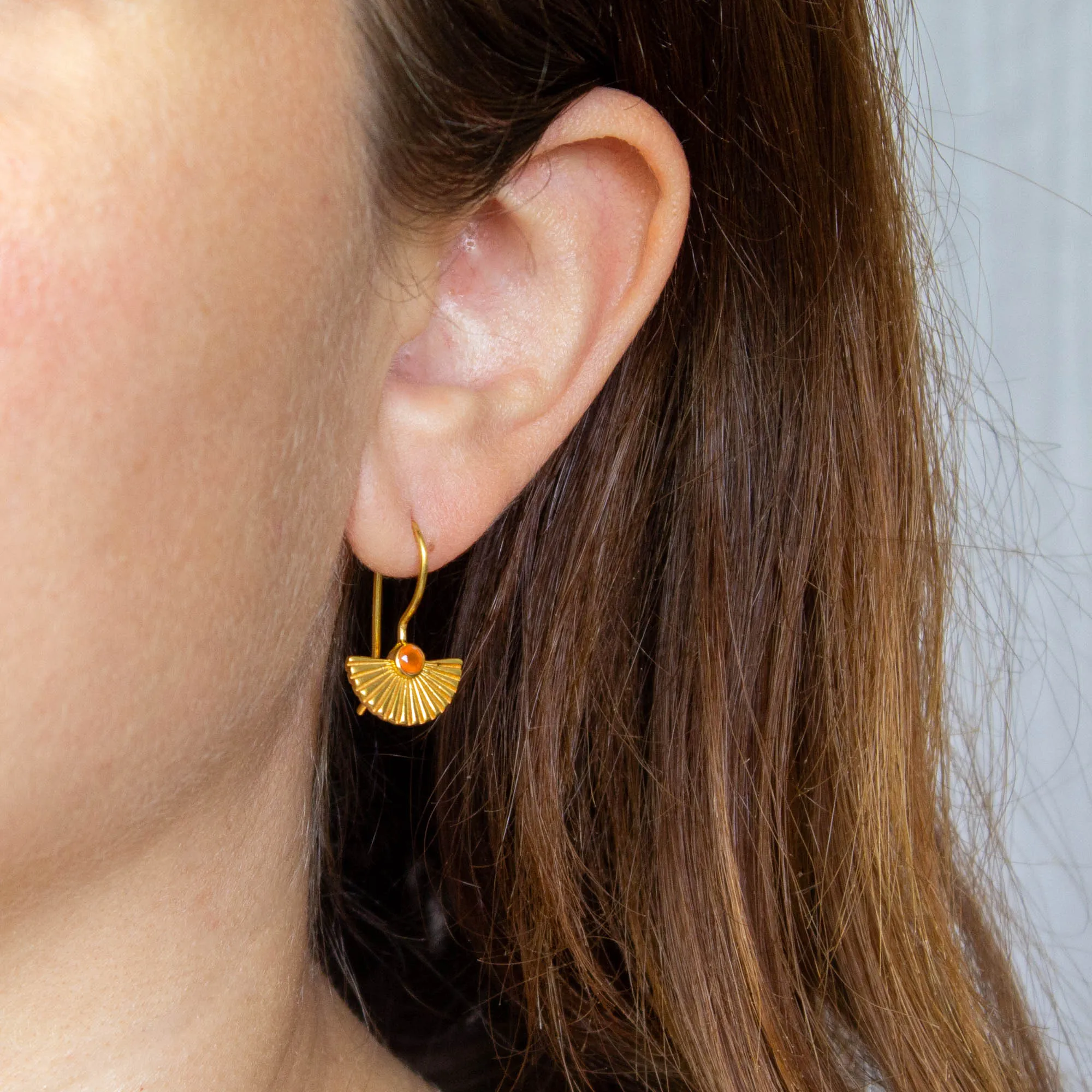 Textured Fan Earrings