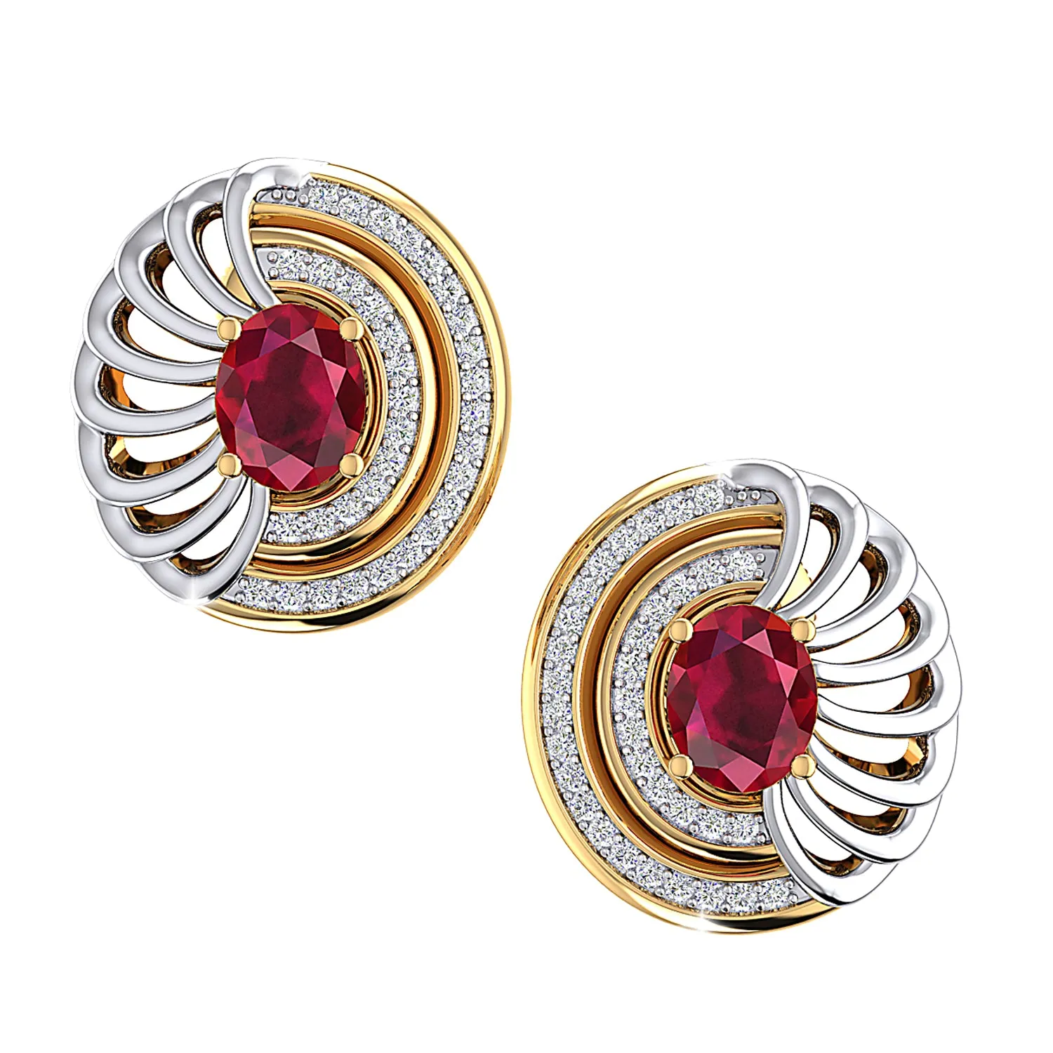 THE RED SWIRL STUDS