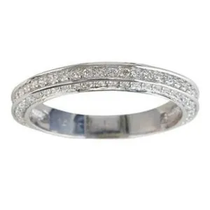 Three row diamonds Band .42ct