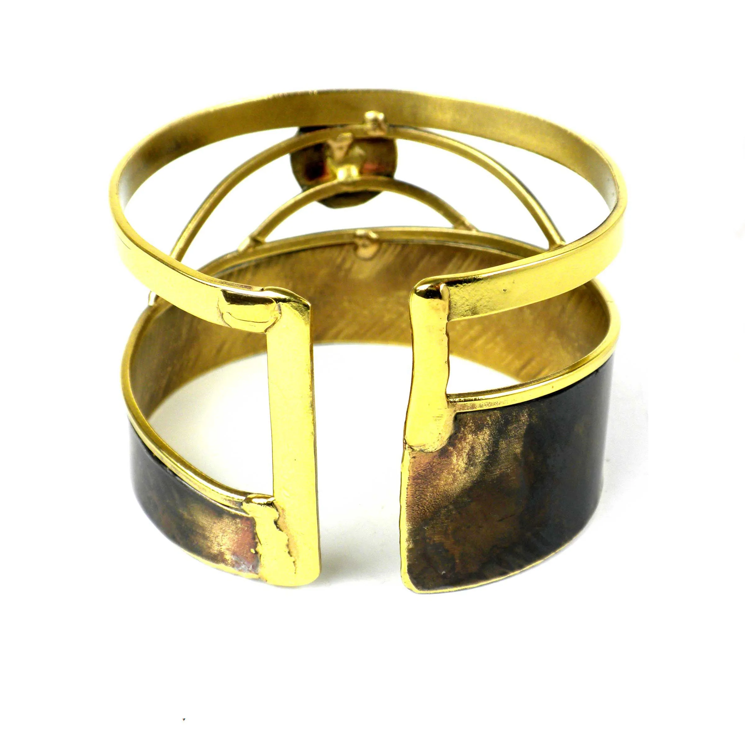 Tiger Eye Rectangle Brass Cuff Brass Images