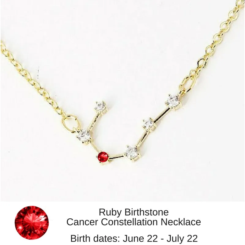 Virgo Constellation Zodiac Necklace with Sapphire Birthstone - "Star Candy"