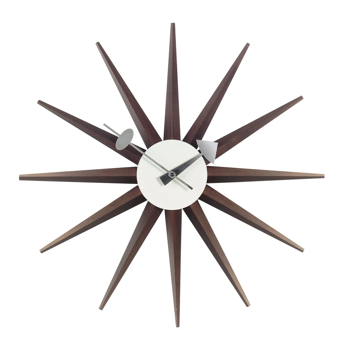 Vitra Wall Clock Sunburst Walnut