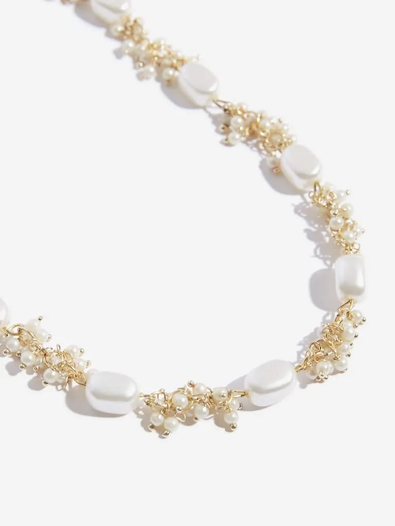 Westside Accessories White Beaded Necklace