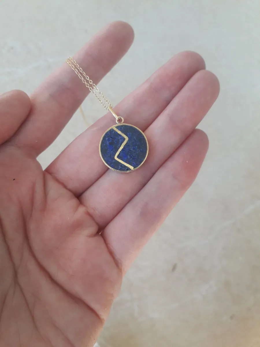 Zabul Drop Earring in Lapis Lazuli and Gold Vermeil