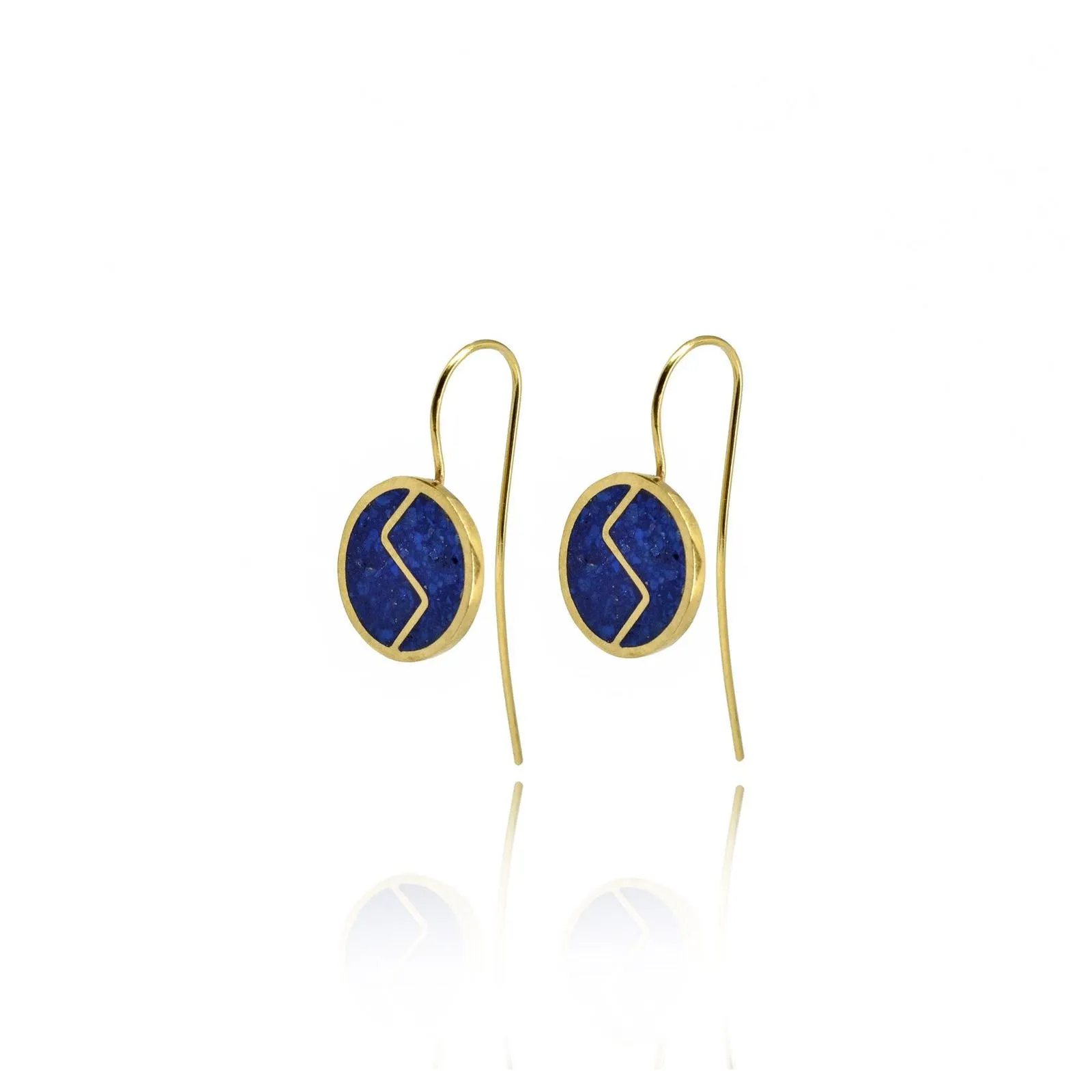 Zabul Drop Earring in Lapis Lazuli and Gold Vermeil