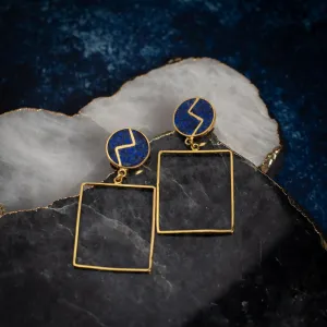 Zabul Statement Earring in Lapis Lazuli and Gold Vermeil