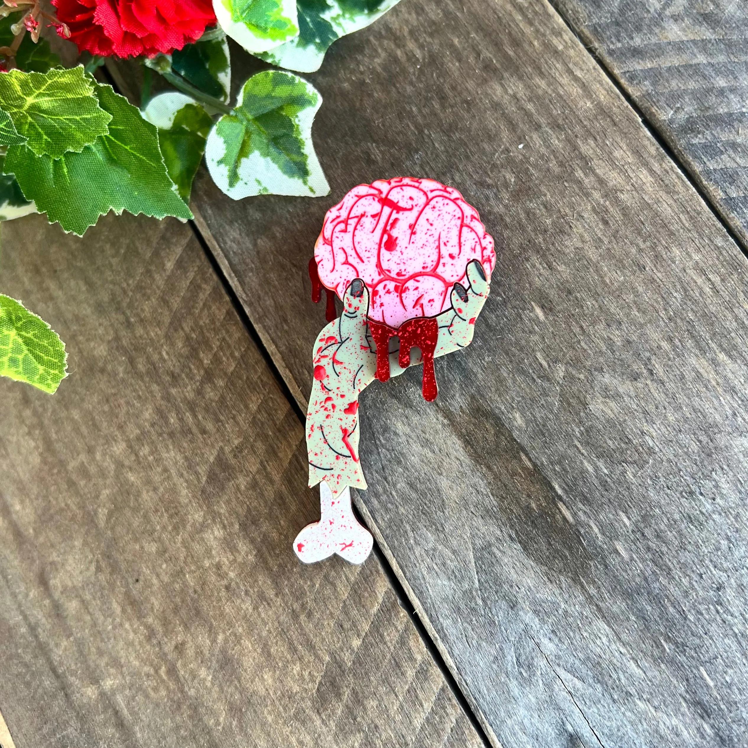 Zombie Brains Brooch